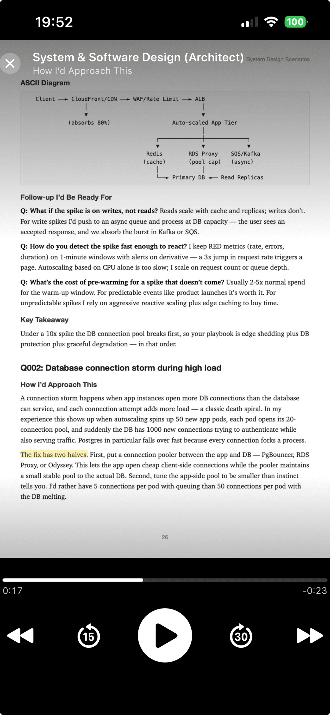 Tivra on iPhone, read-along full mode